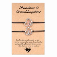 MANVEN Grandma Granddaughter Matching Bracelets Jewelry Gifts for Grandma Granddaughter Women Teen Girls-M001-Grandma Granddaughter