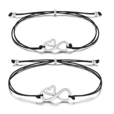 MANVEN Grandma Granddaughter Matching Bracelets Jewelry Gifts for Grandma Granddaughter Women Teen Girls-M001-Infinity