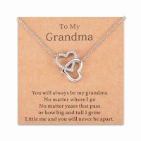 MANVEN Grandma/Mom/Daughter/Granddaughter Necklace Interlocking Heart Necklace Mothers Day Birthday Gifts-gm
