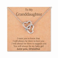 MANVEN Grandma/Mom/Daughter/Granddaughter Necklace Interlocking Heart Necklace Mothers Day Birthday Gifts-gd
