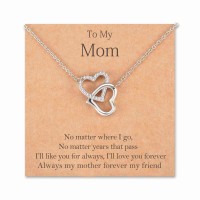 MANVEN Grandma/Mom/Daughter/Granddaughter Necklace Interlocking Heart Necklace Mothers Day Birthday Gifts-mother