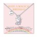 MANVEN Unicorn Necklaces for Girls You are Magical Crown Crystal Unicorn Jewelry Birthday Gifts for Girls Daughter Granddaughter Niece-silver