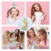 MANVEN Unicorn Necklaces for Girls You are Magical Crown Crystal Unicorn Jewelry Birthday Gifts for Girls Daughter Granddaughter Niece-gold