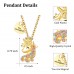 MANVEN Unicorn Necklaces for Girls You are Magical Crown Crystal Unicorn Jewelry Birthday Gifts for Girls Daughter Granddaughter Niece-gold