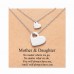 MANVEN Back to School Gifts Mother Daughter Necklace Set for 2/3 Heart Matching Jewelry Birthday Gifts from Mom for Daughter Girls Women-2