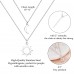 MANVEN Sister Necklaces for 2 Sun Moon Pedant Necklace Birthday Gifts for Sister Women Teen Girls-sun and moon