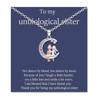 MANVEN Unbiological Sister Necklace Sister Gifts from Sister Best Friend Birthday Gifts for Women Girls