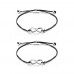 MANVEN Pinky Promise Distance Matching Bracelets(Ver.2) for Best Friends Couple Family Women Mens Teen Girls-infinite