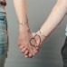 MANVEN Pinky Promise Distance Matching Bracelets(Ver.2) for Best Friends Couple Family Women Mens Teen Girls-compass